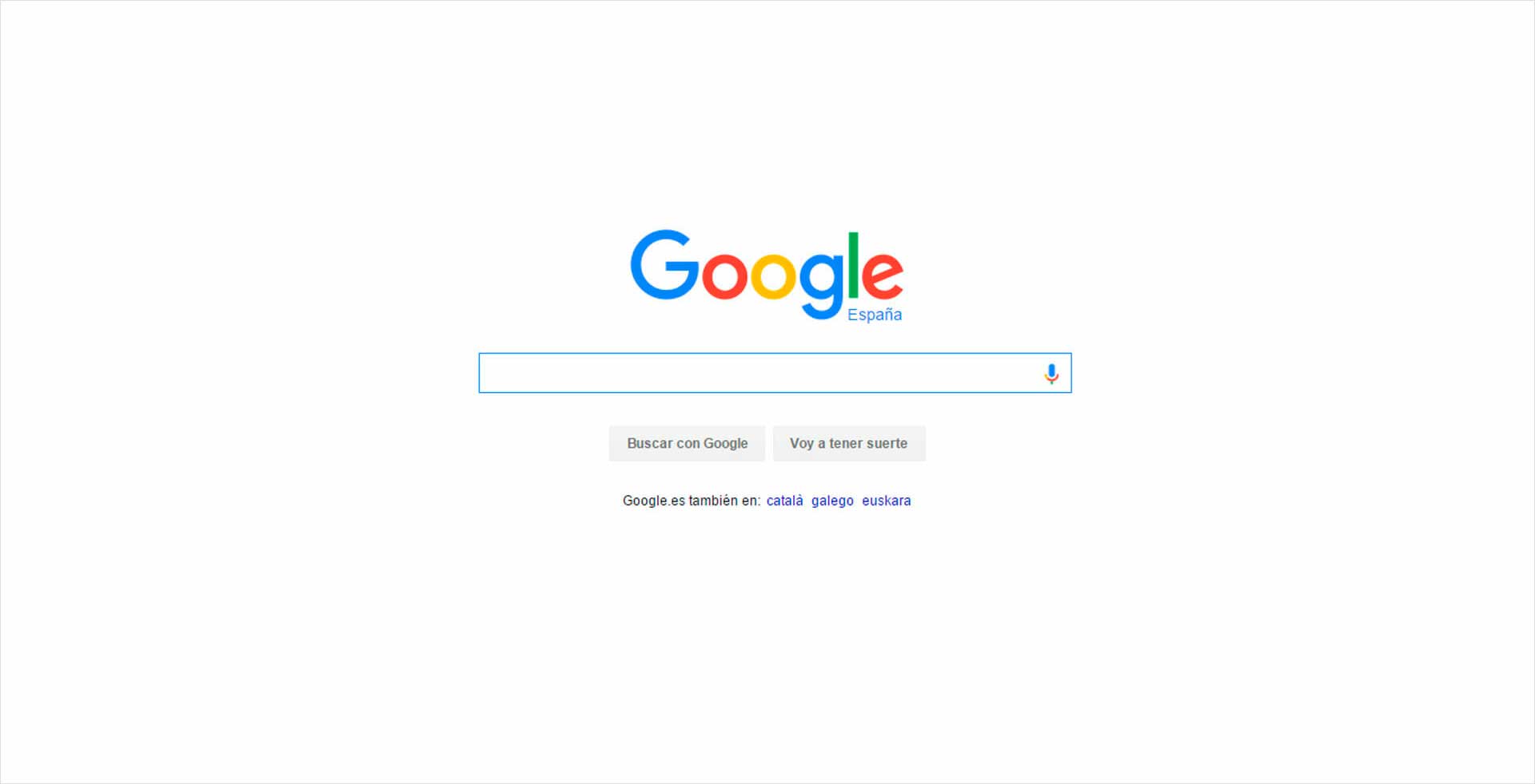 Lading page Google