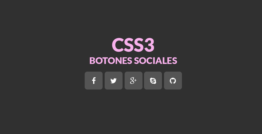Botones sociales en CSS3