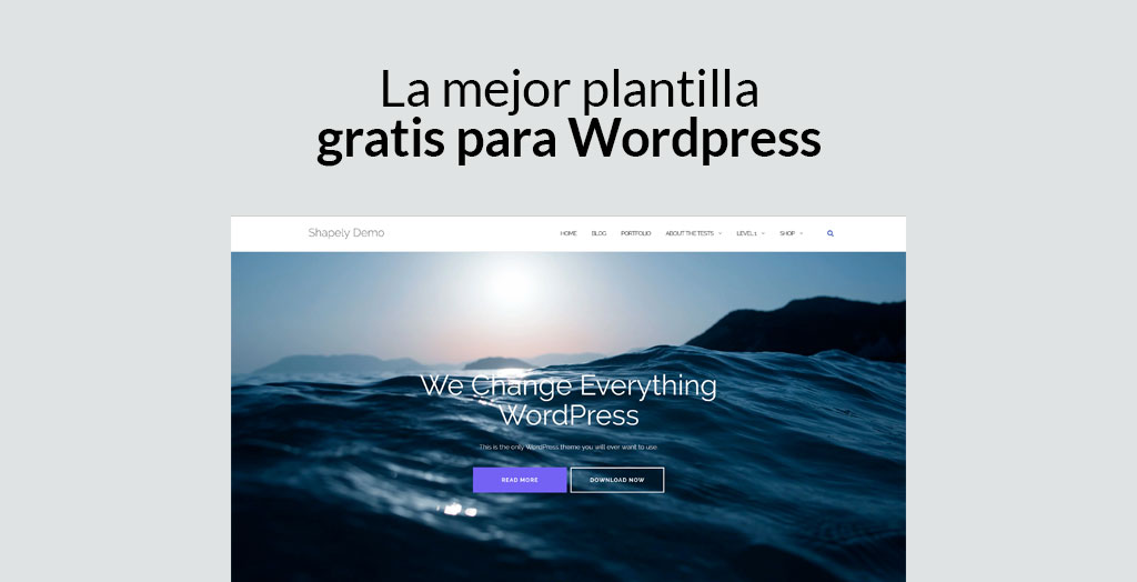 plantilla gratis para WordPress